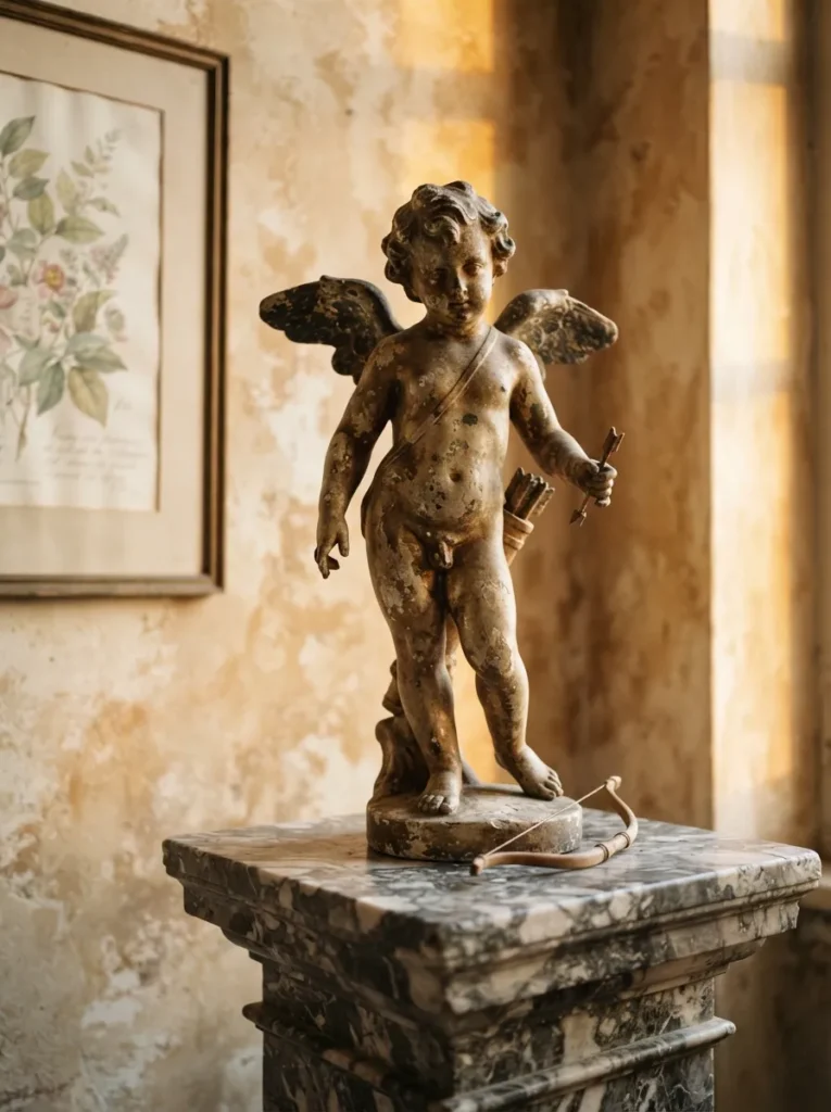 Antique Cupid Figurine