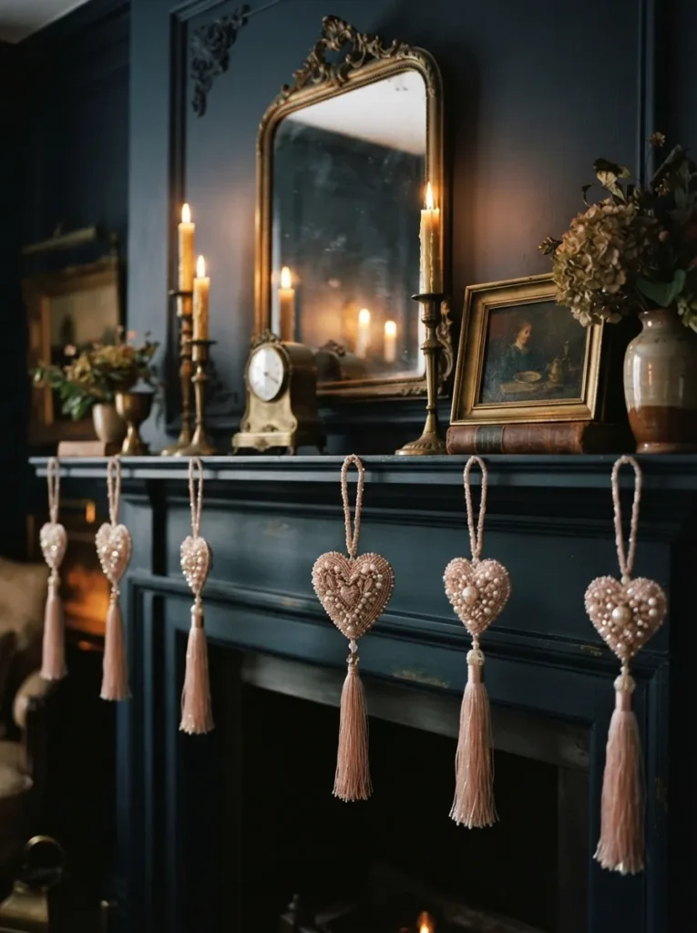 Beaded Heart Tassels
