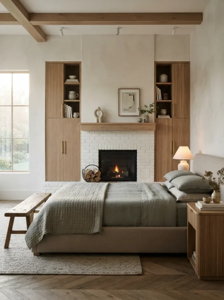 Bedroom Built-In Fireplace