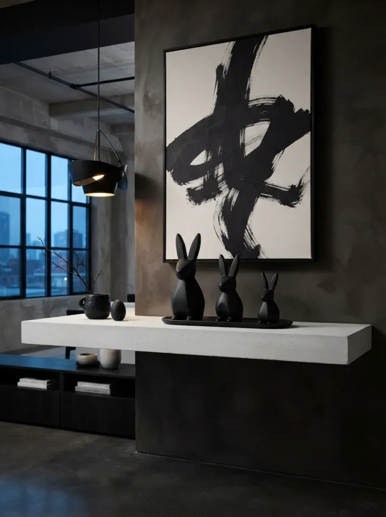 Black Bunny Figures