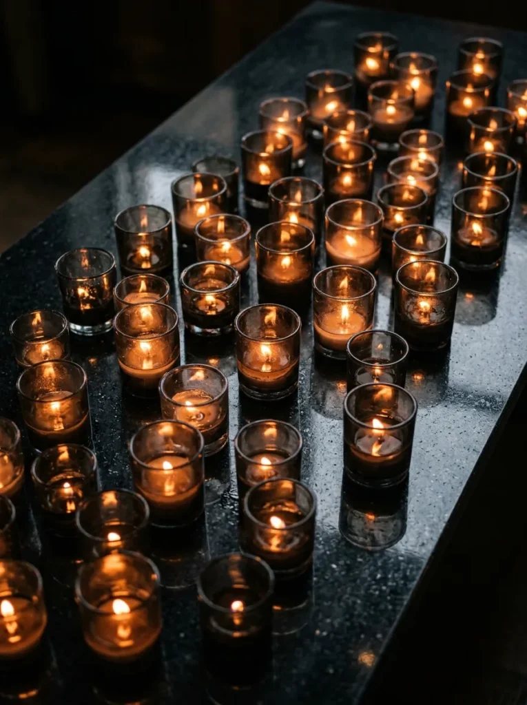 Black Glass Votives