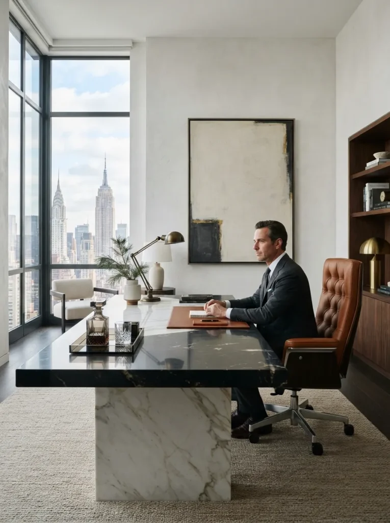 Black Marble Desk