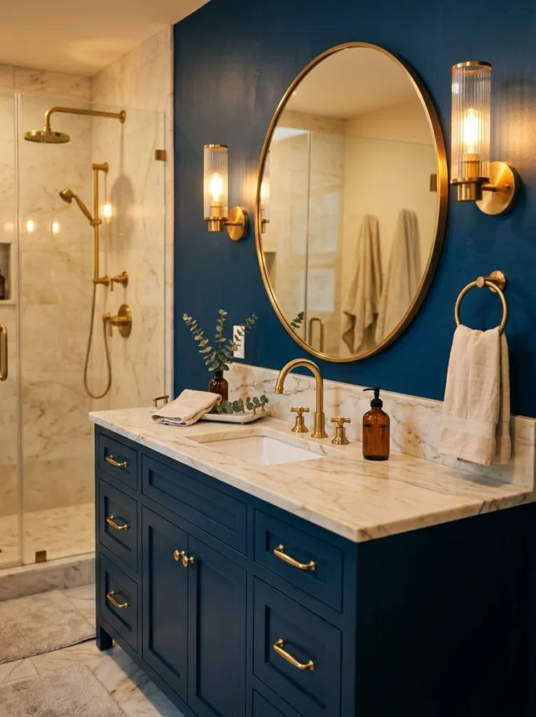 Blue Brass Fixtures