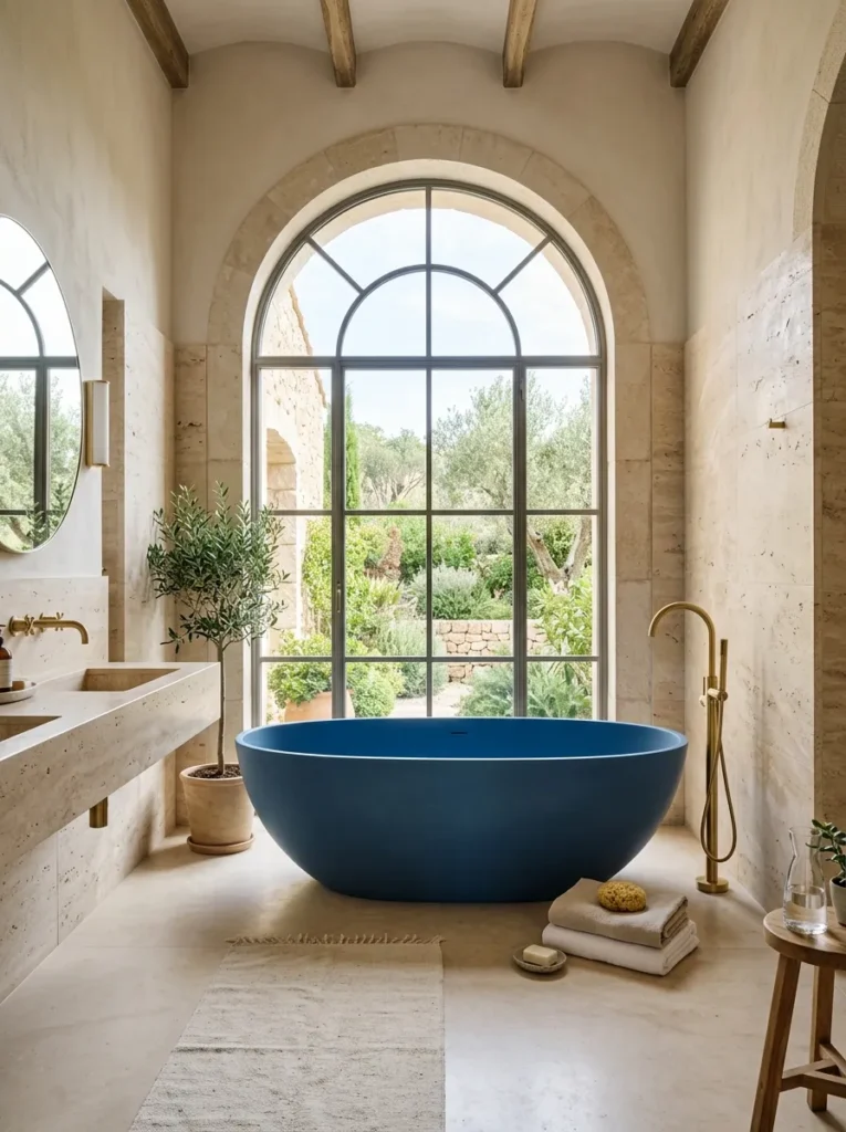 Blue Freestanding Tub