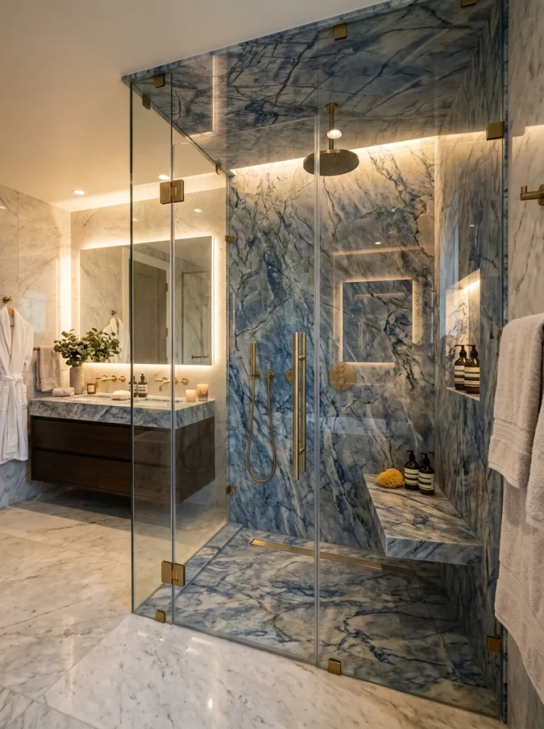 Blue Marble Shower