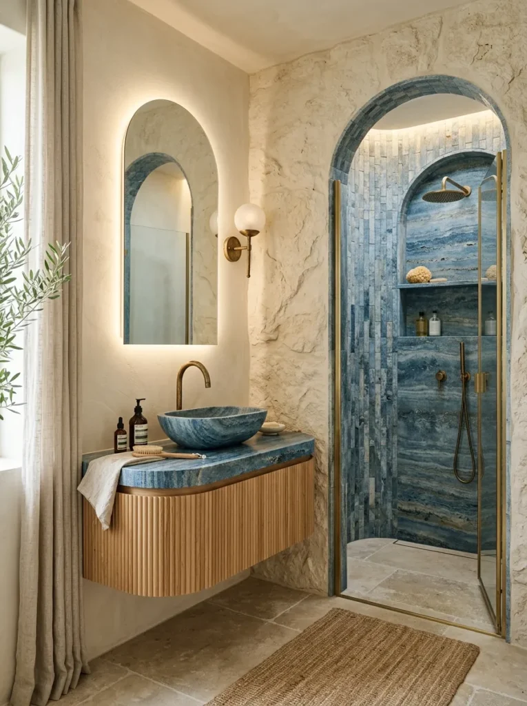 Blue Travertine Details
