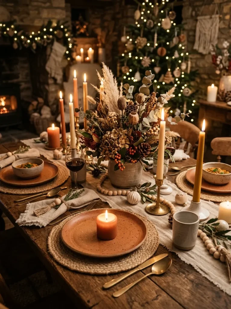 Boho Holiday Tablescape