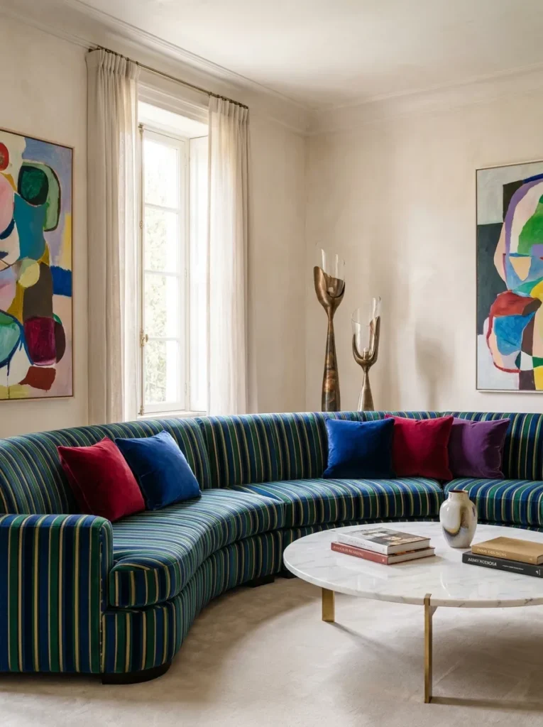 Bold Striped Upholstery