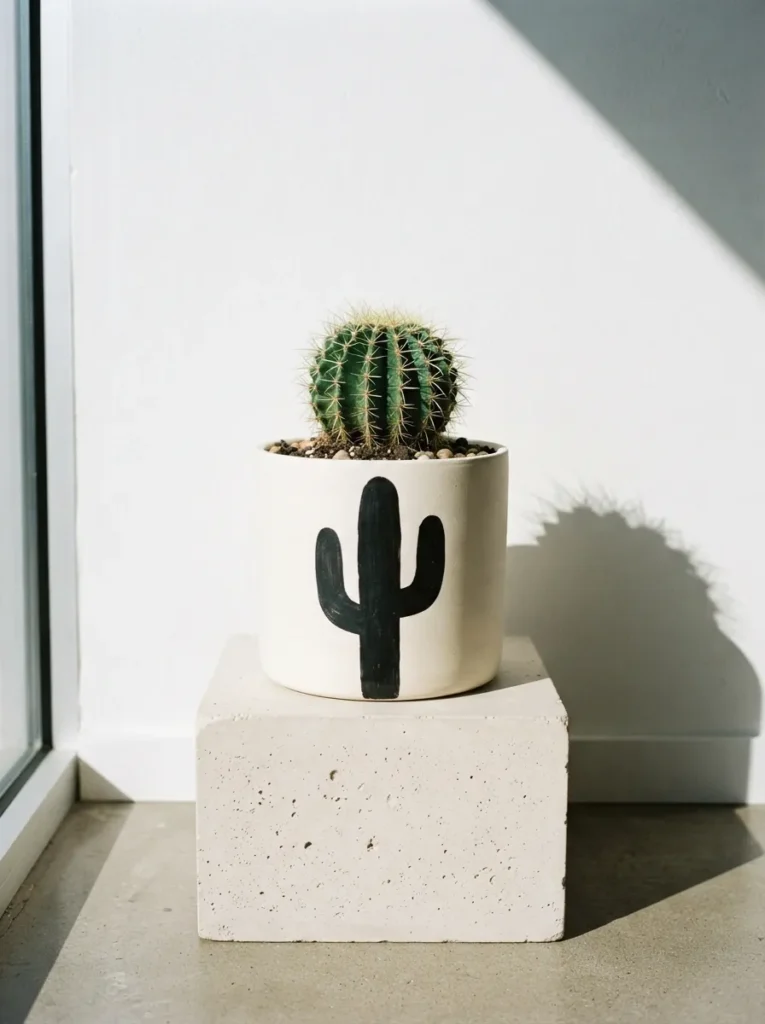 Cactus Silhouette Accent