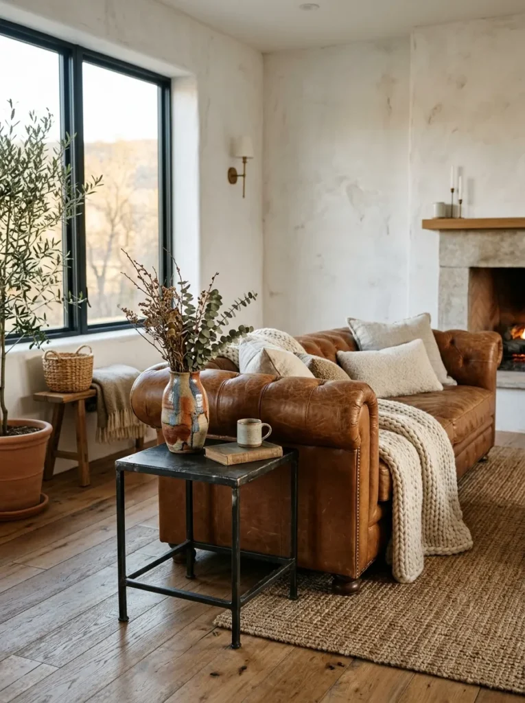 Caramel Leather Sofa
