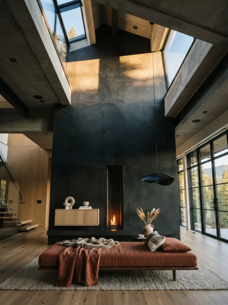 Ceiling-High Black Finish