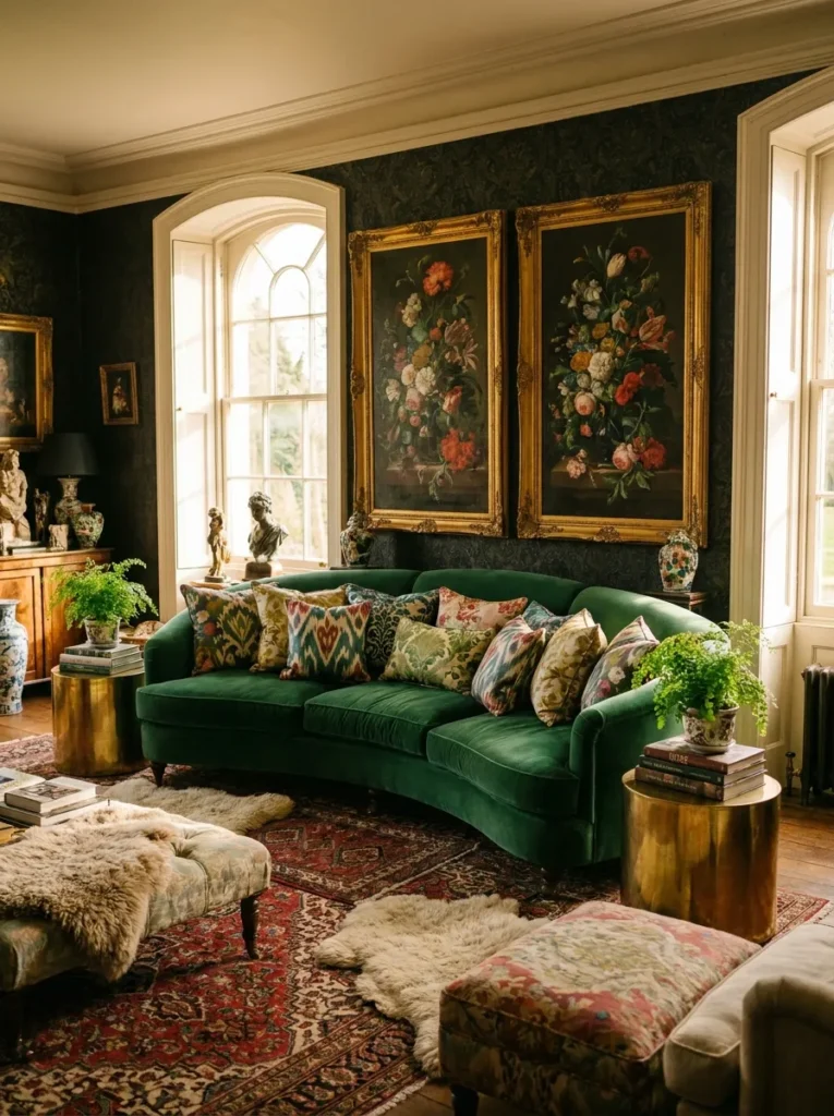 Colorful Velvet Sofa