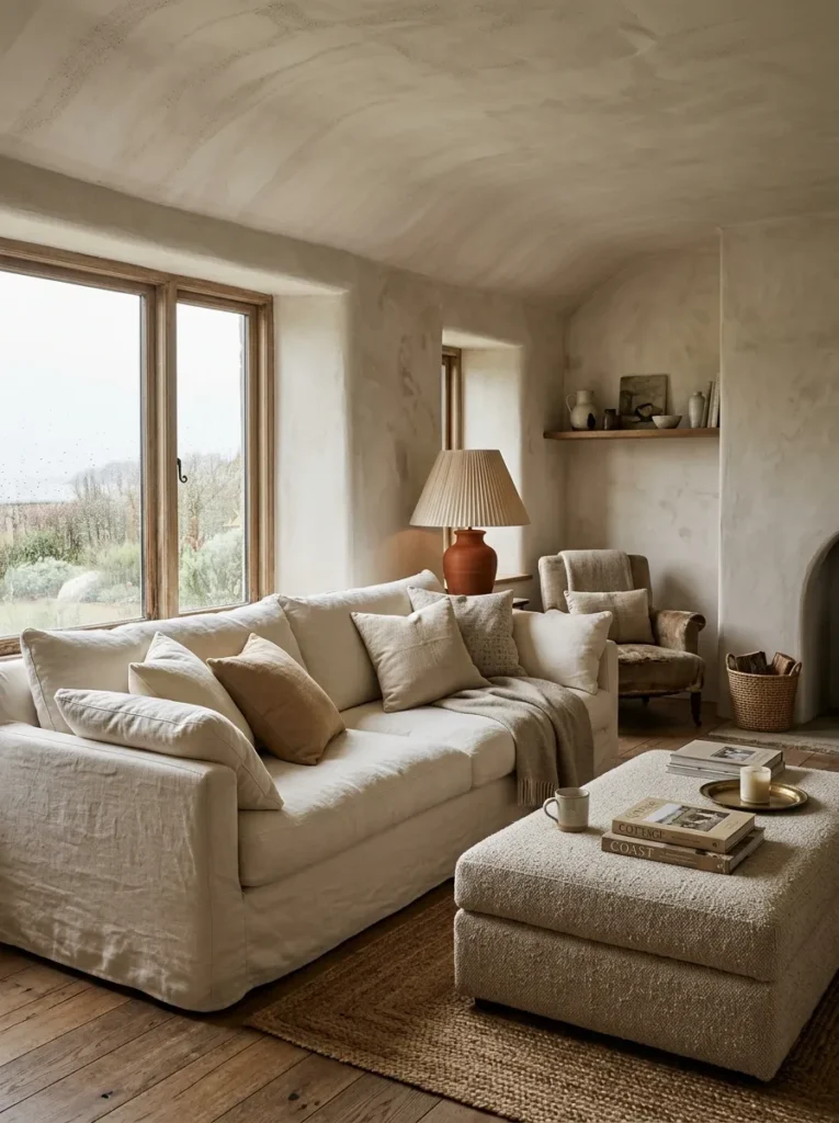 Creamy Slipcovered Seating