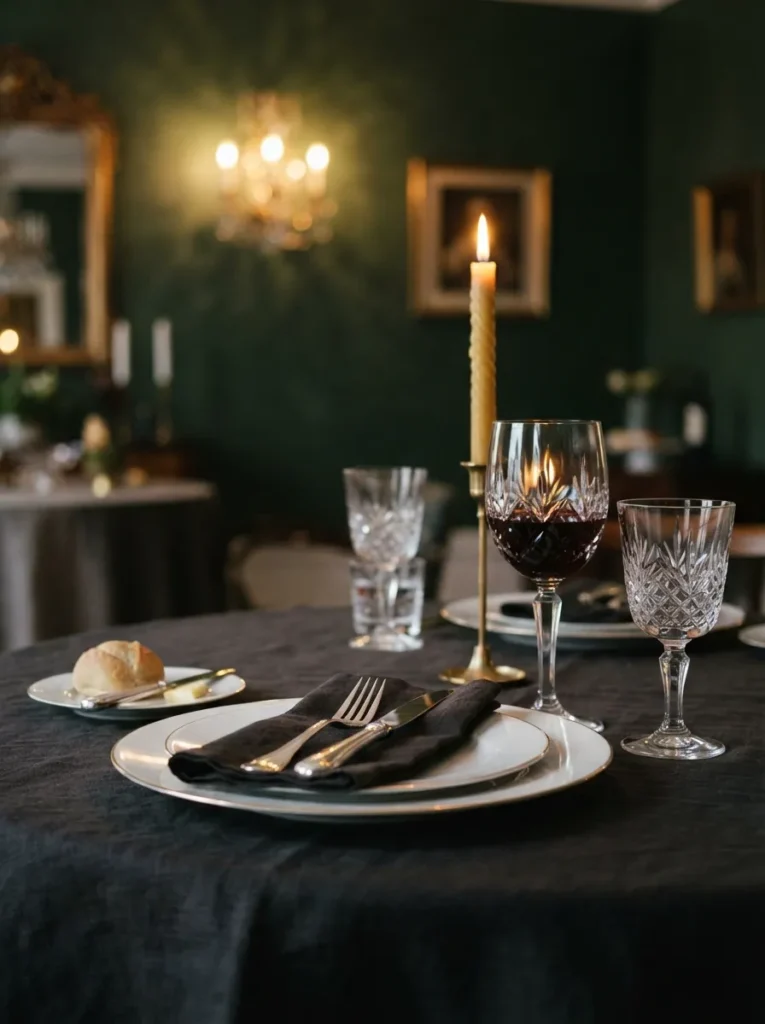 Crystal Glassware Setting