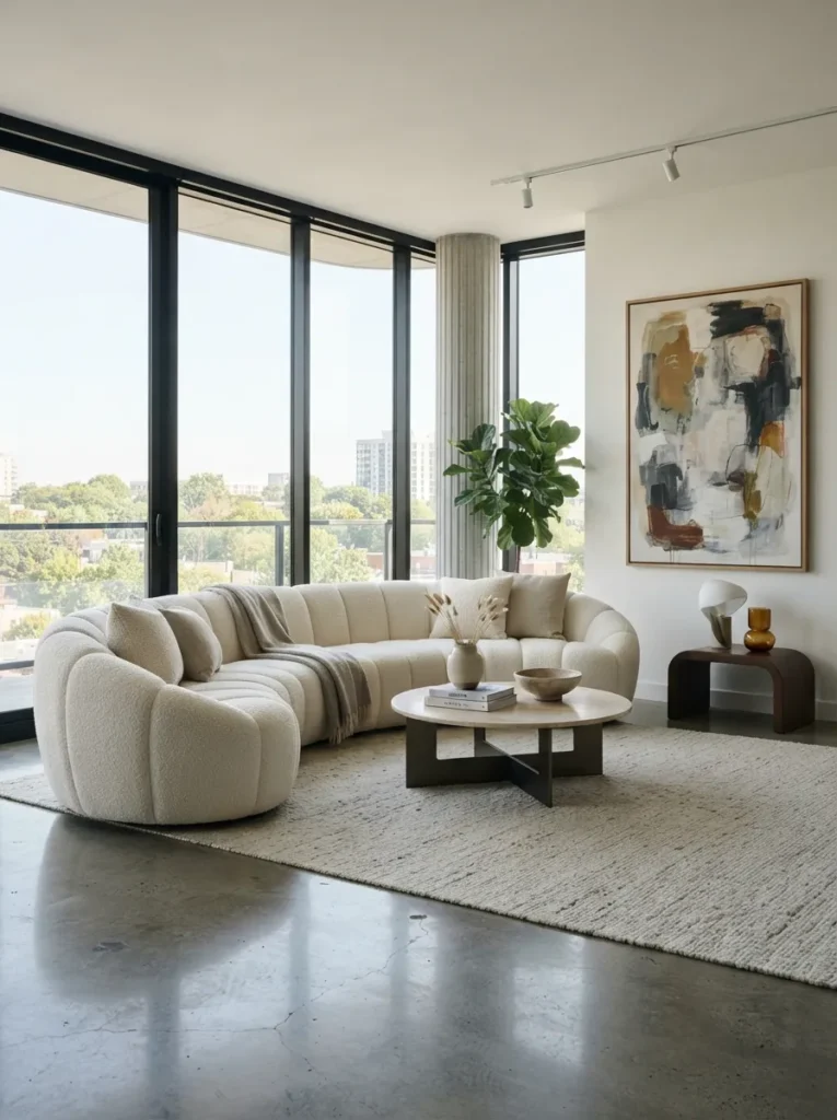 Curved Sofa Silhouette