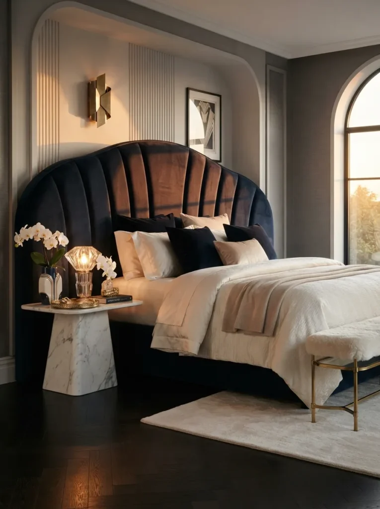 Curved Tufted Headboard