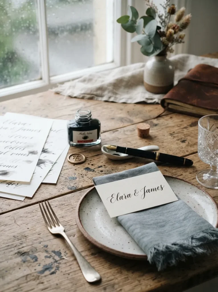 DIY Calligraphy Placecards
