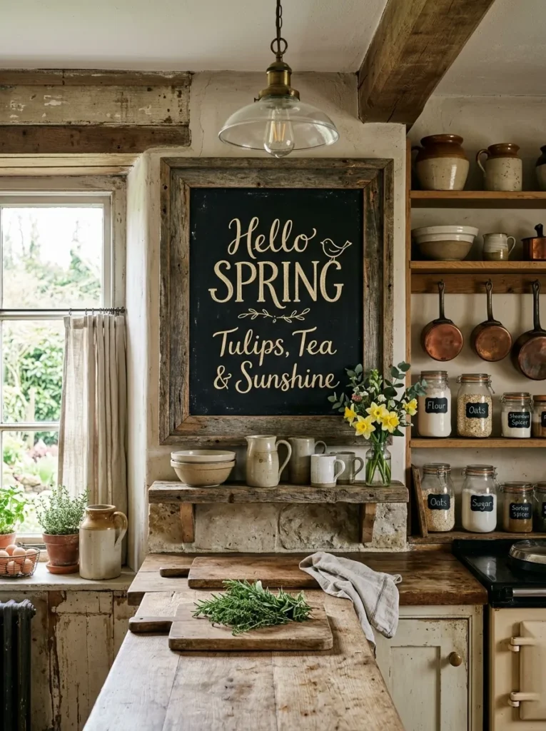 Distressed Chalkboard Sign