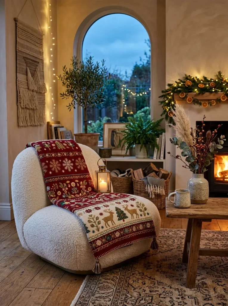 Embroidered Holiday Throws
