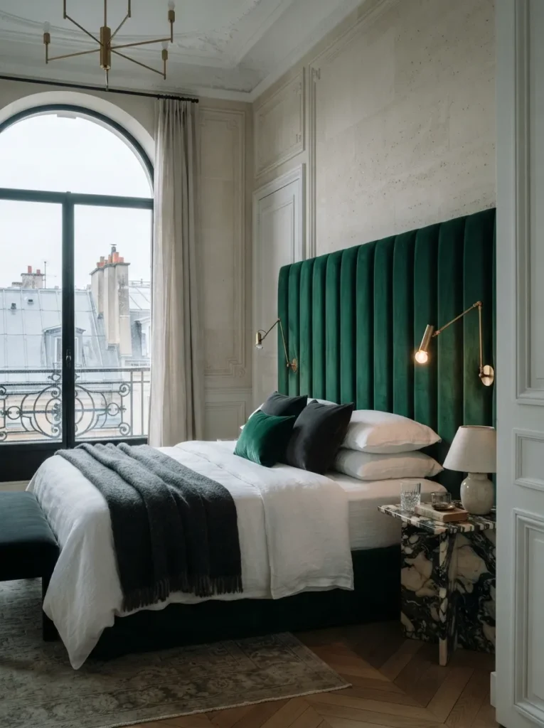 Emerald Velvet Headboard