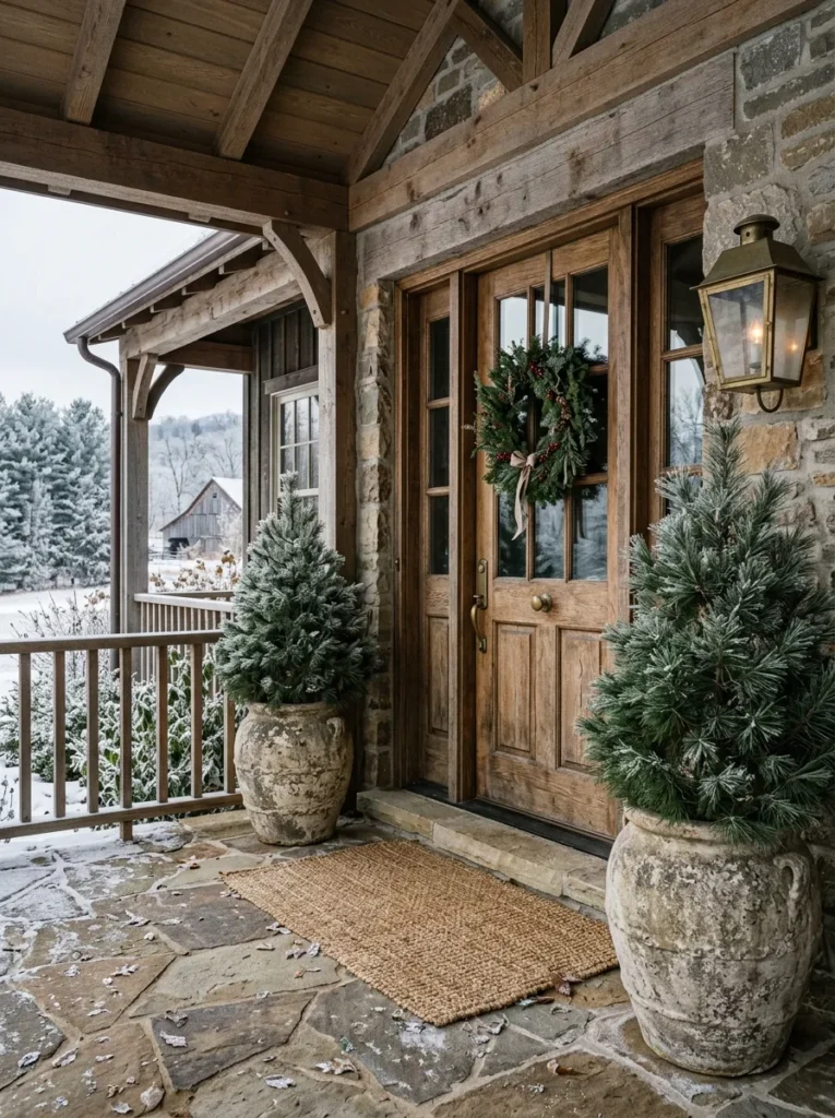 Evergreen Porch Pots