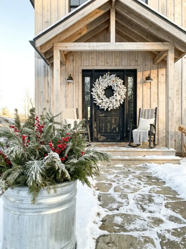 Faux Snow Wreath