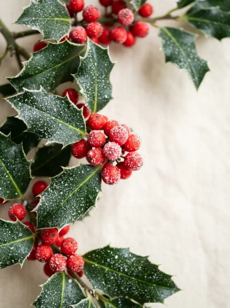 Festive Holly Wallpaper