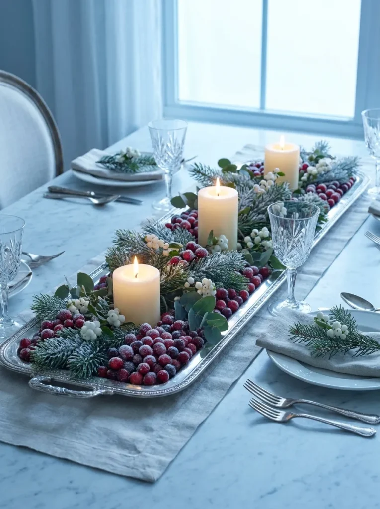 Frosted Cranberry Tray