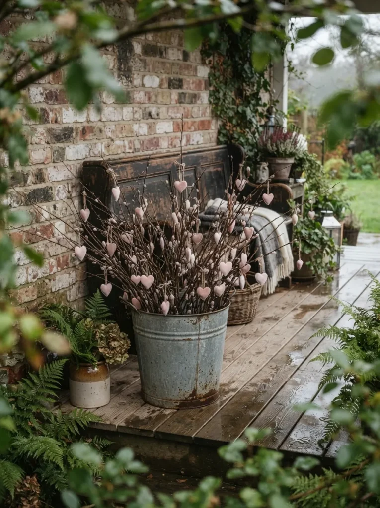 Galvanized Bucket Display