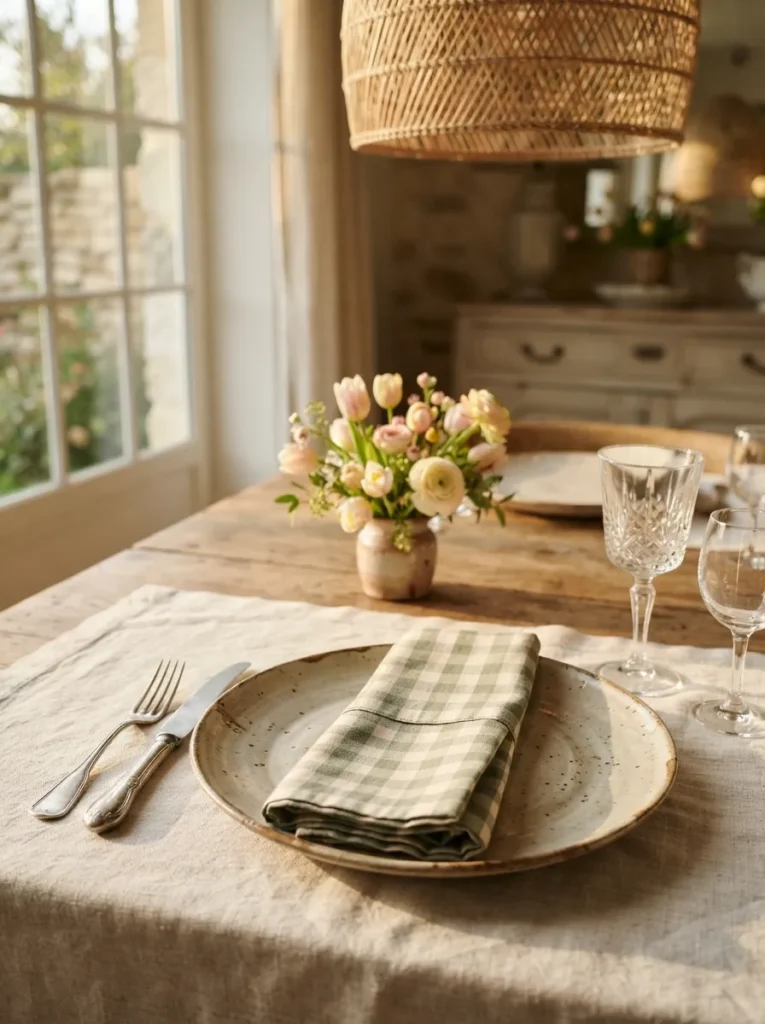 Gingham Napkin Fold