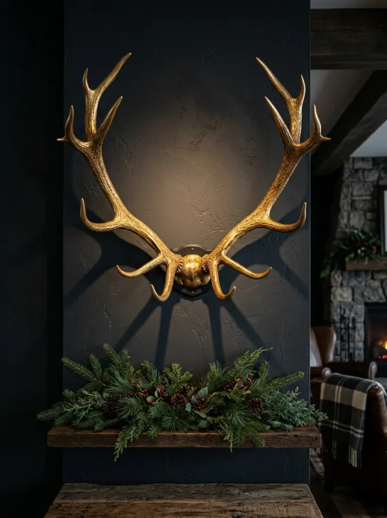 Gold Antler Decor