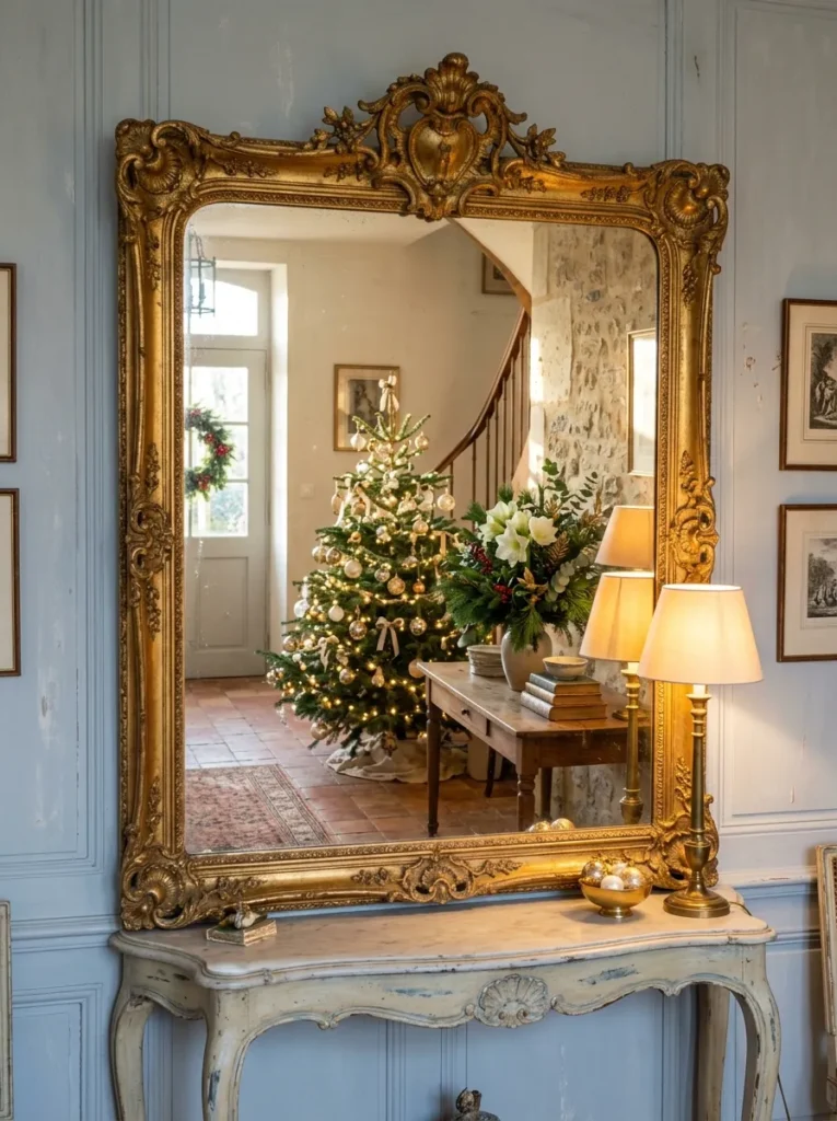 Gold-Framed Mirror Focal