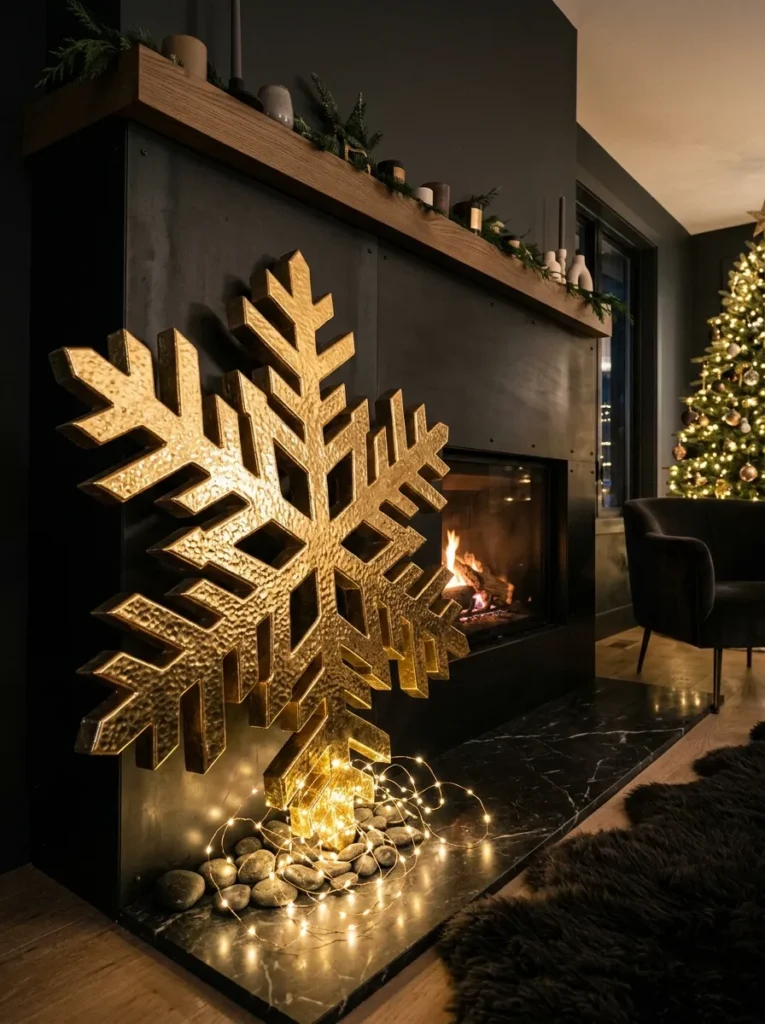 Gold Snowflake Decor