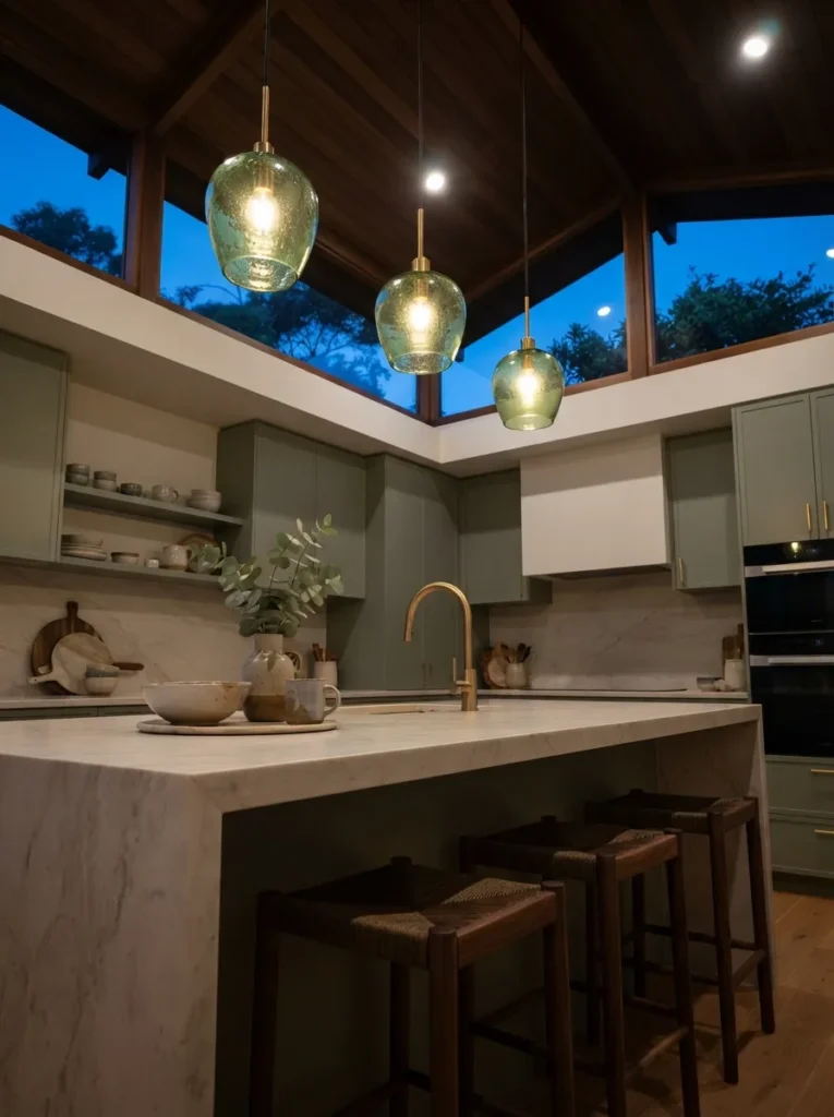 Green Ceiling Accents