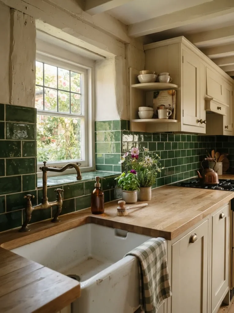 Green Glass Cabinets