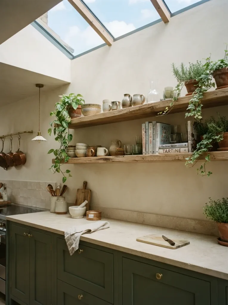 Green Kitchen Island