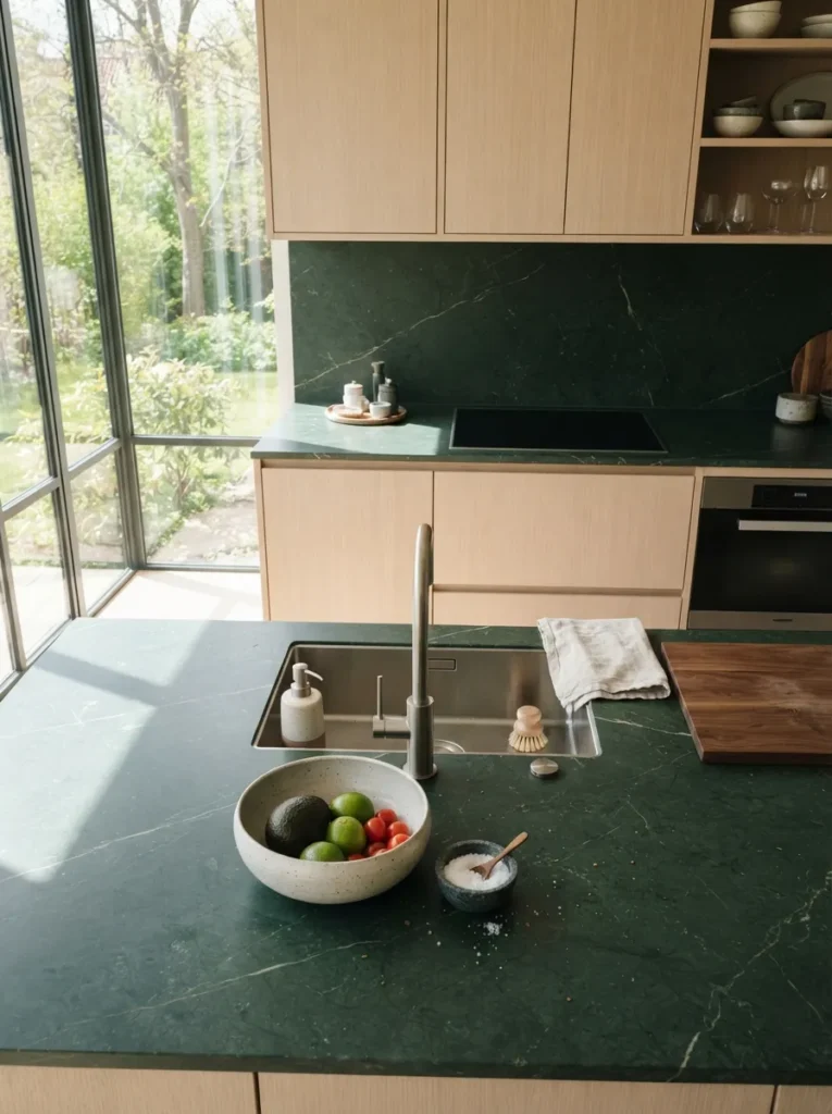 Green Open Shelving