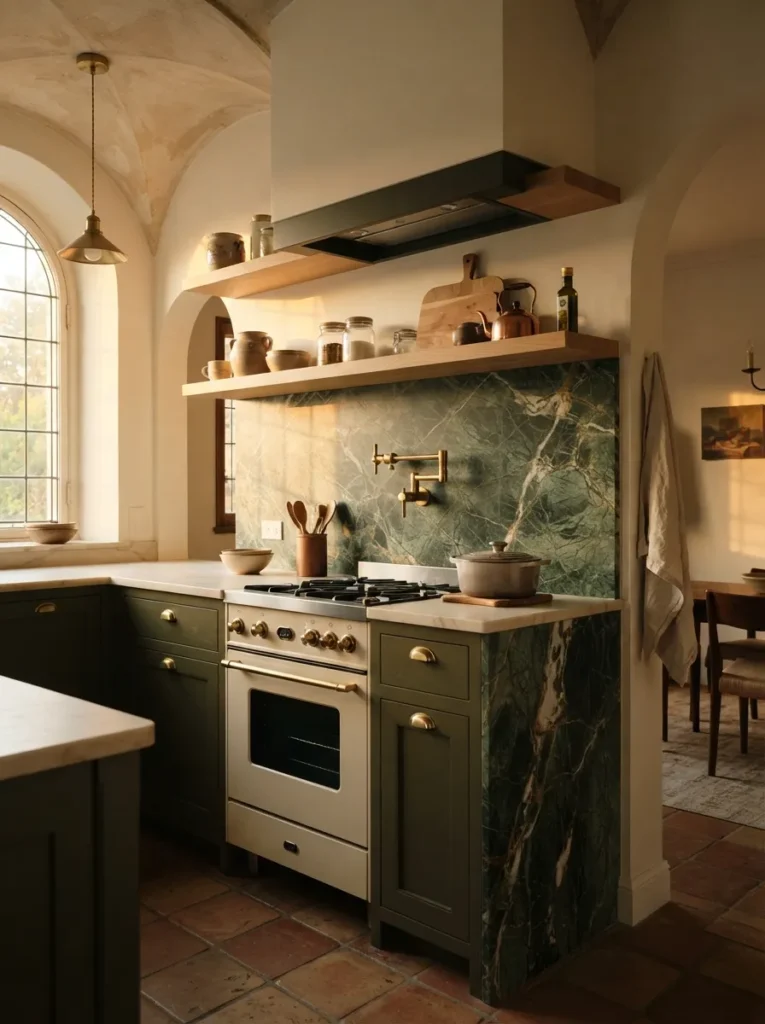 Green Shaker Cabinets