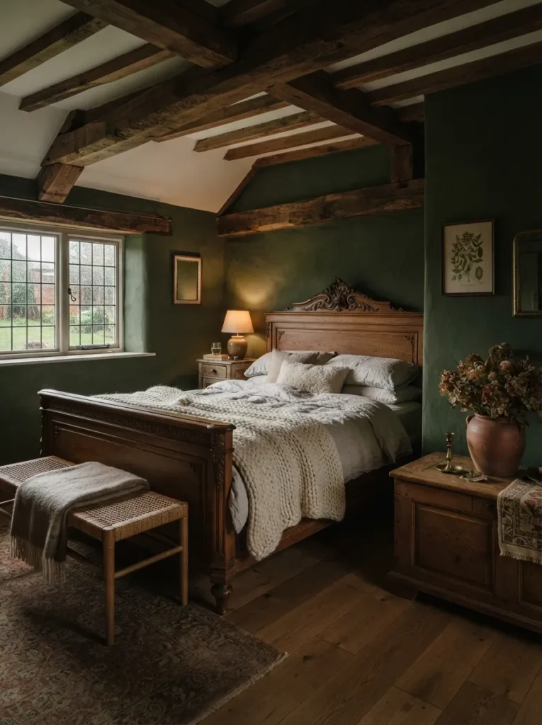 Green Wood Bedroom