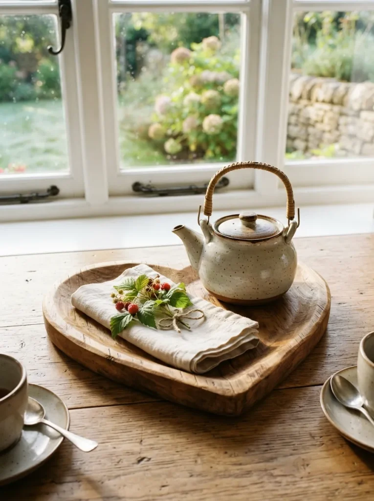 Heart-Shaped Wooden Tray