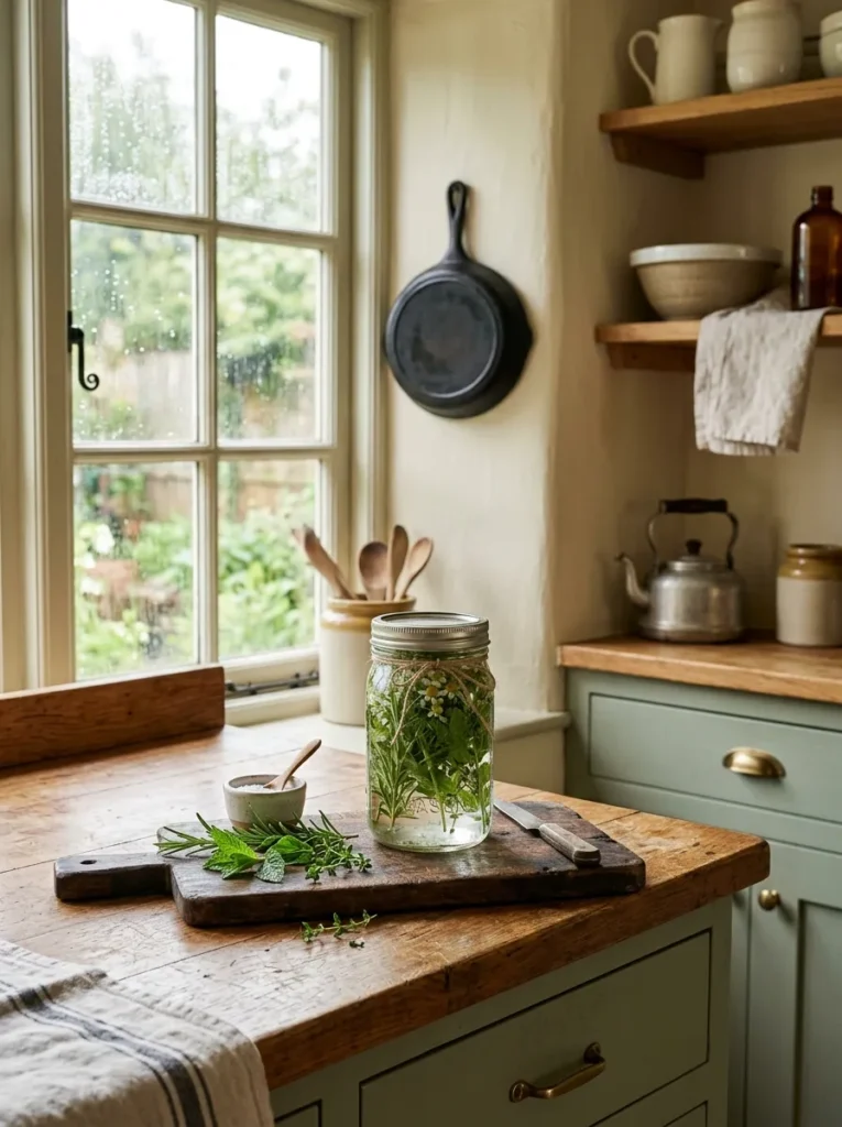 Herb-Filled Mason Jar