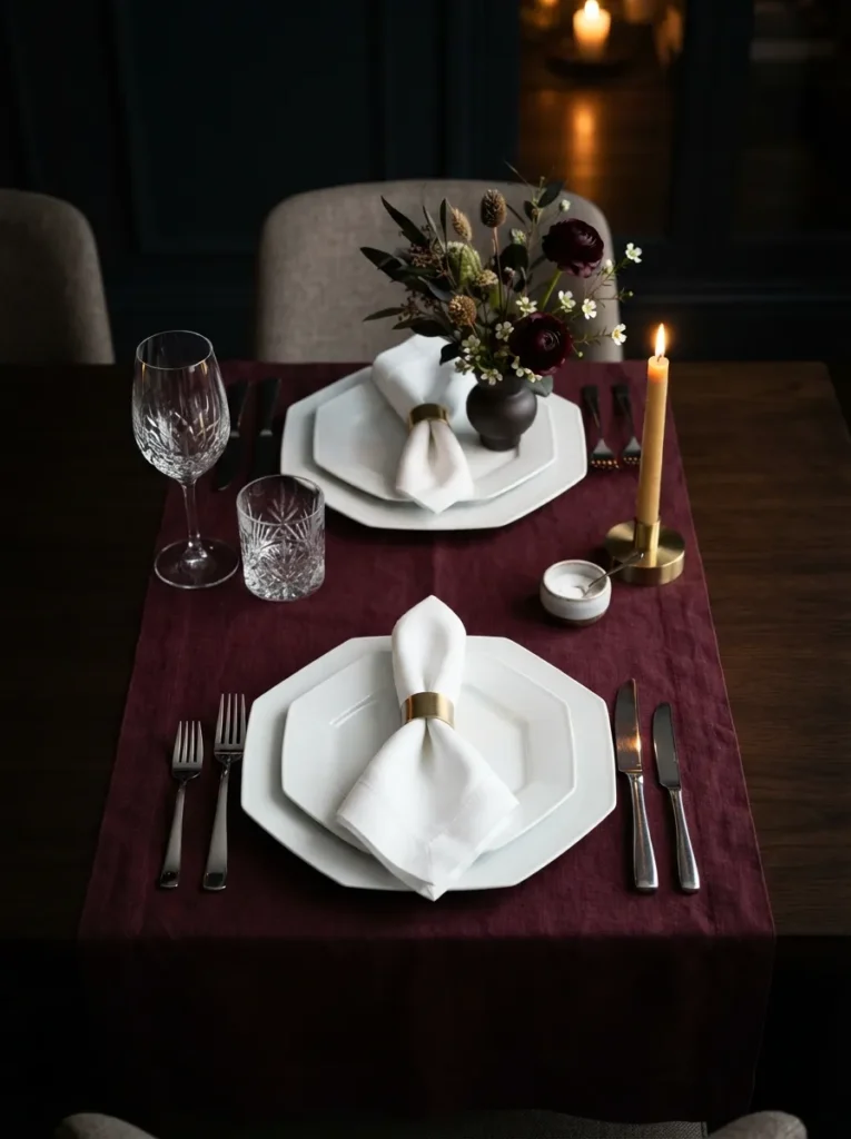 High-Contrast White Tableware
