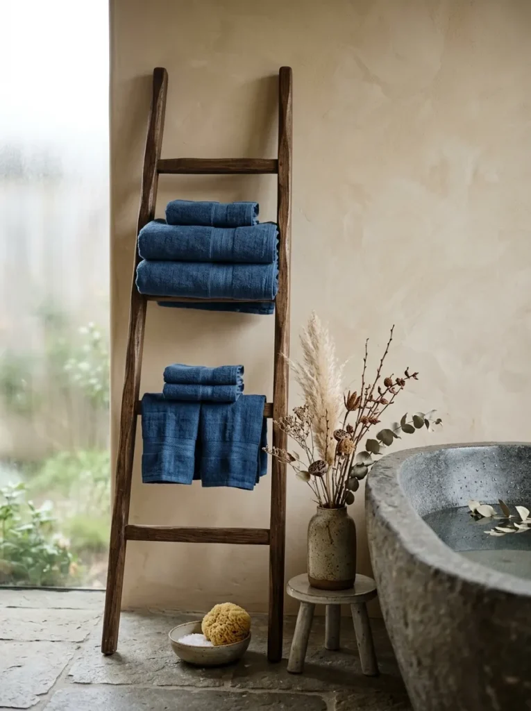 Indigo Linen Towels