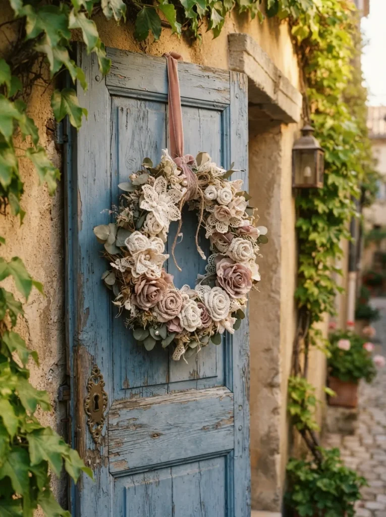 Lace Rose Wreath