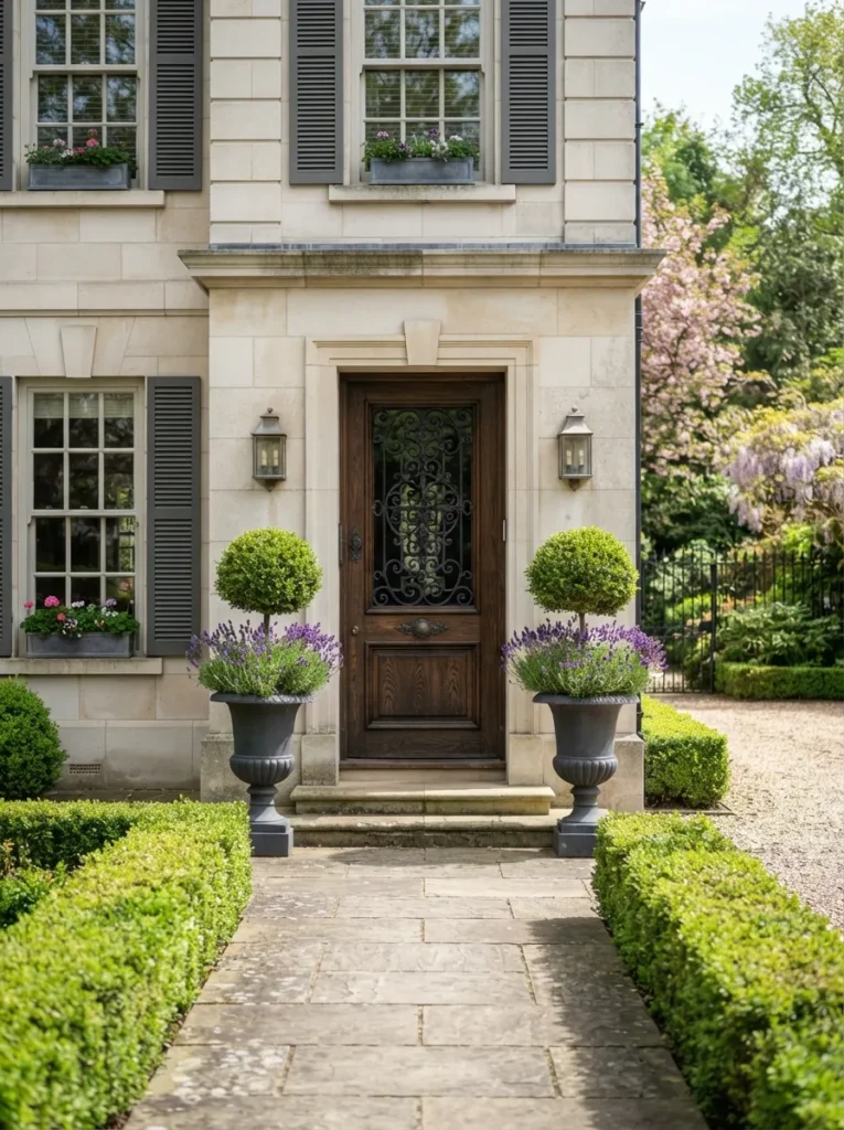 Lavender Boxwood Topiaries
