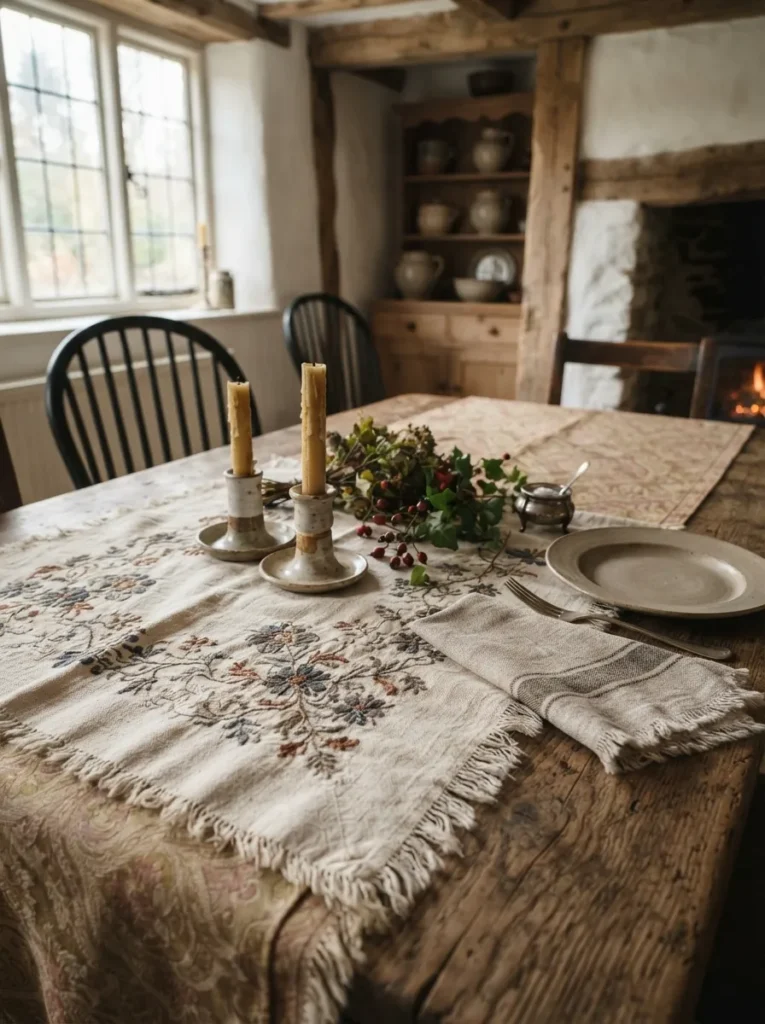 Layered Antique Linens