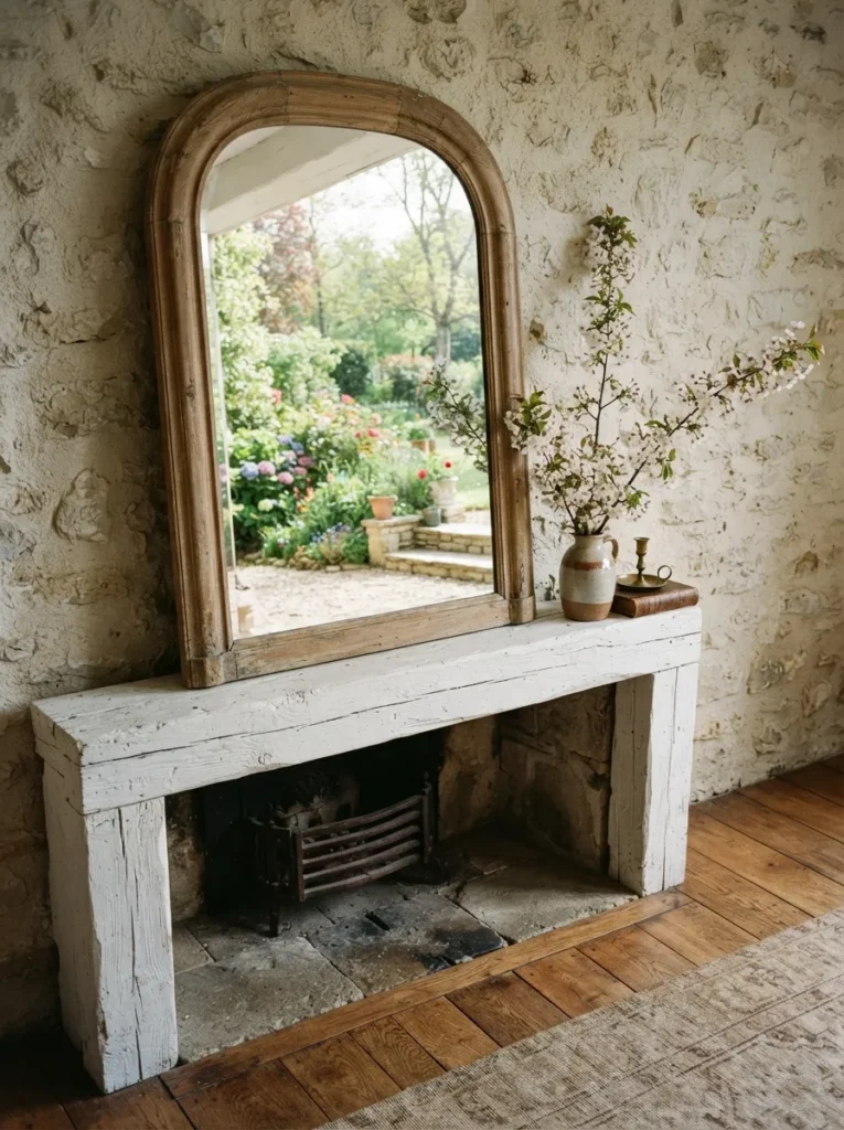 Leaned Arched Mirror