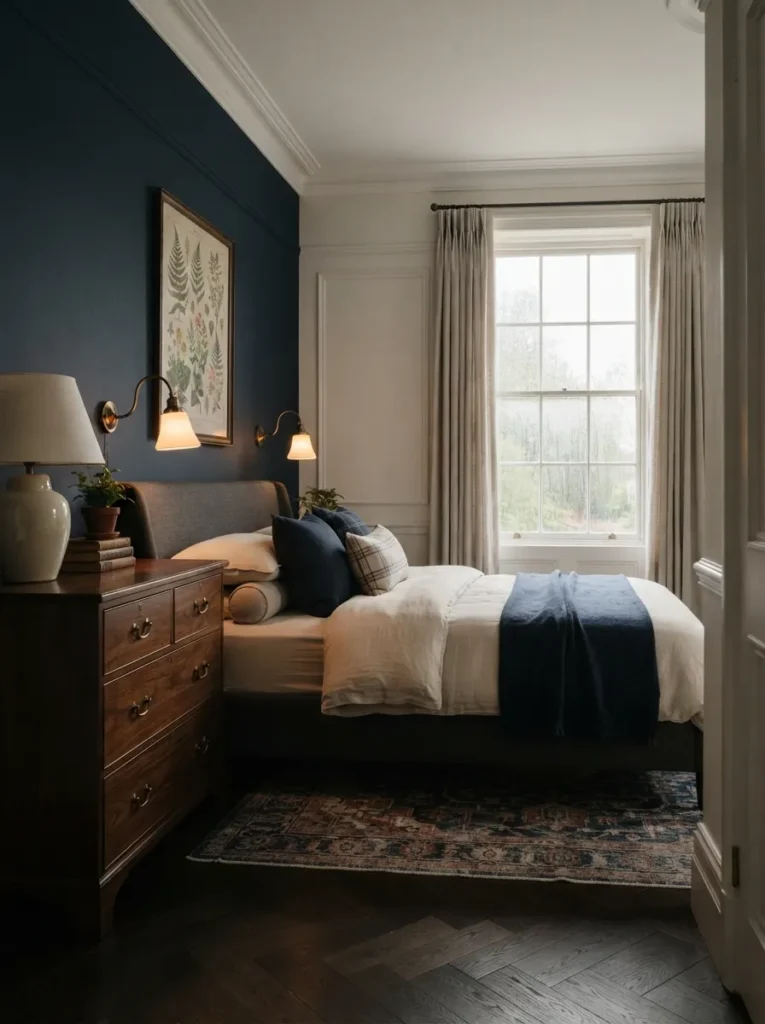 Navy Accent Wall