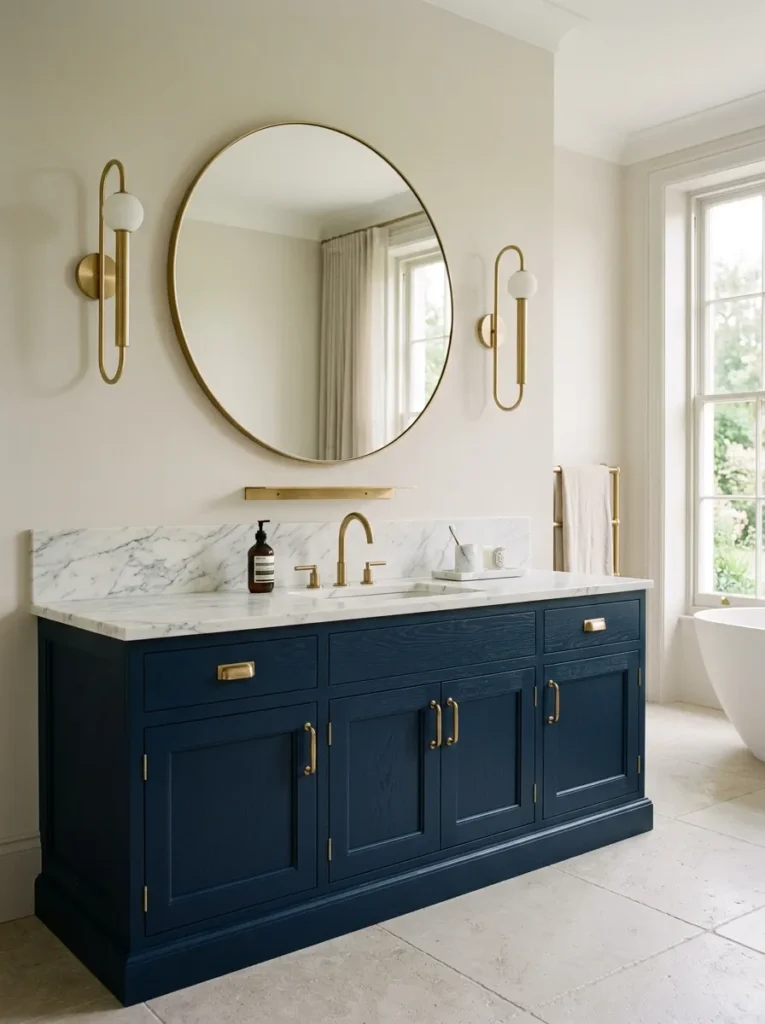 Navy Vanity Cabinets