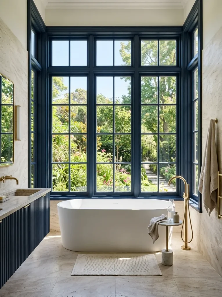 Navy Window Trim